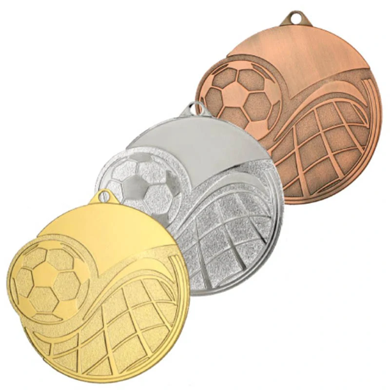 MMC6065 Futbalová kovová medaila 60 mm bronzová