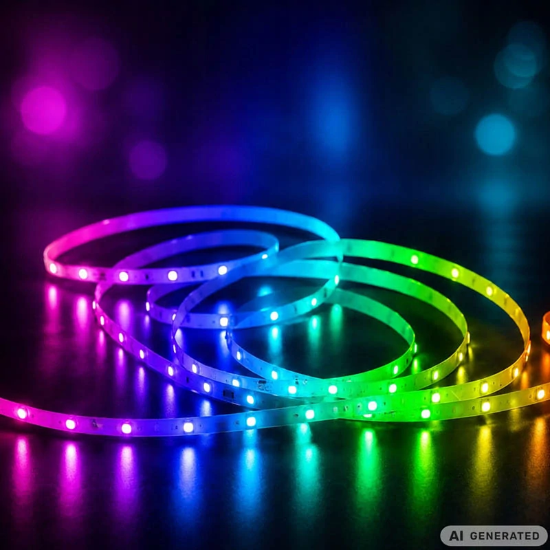 RGB LED pás 10 m 5050, 12 V, s aplikáciou, ovládačom a Music Sync
