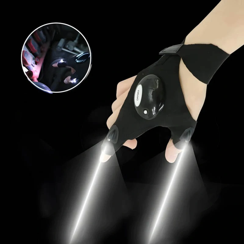 LED rukavice s baterkou 1 pár