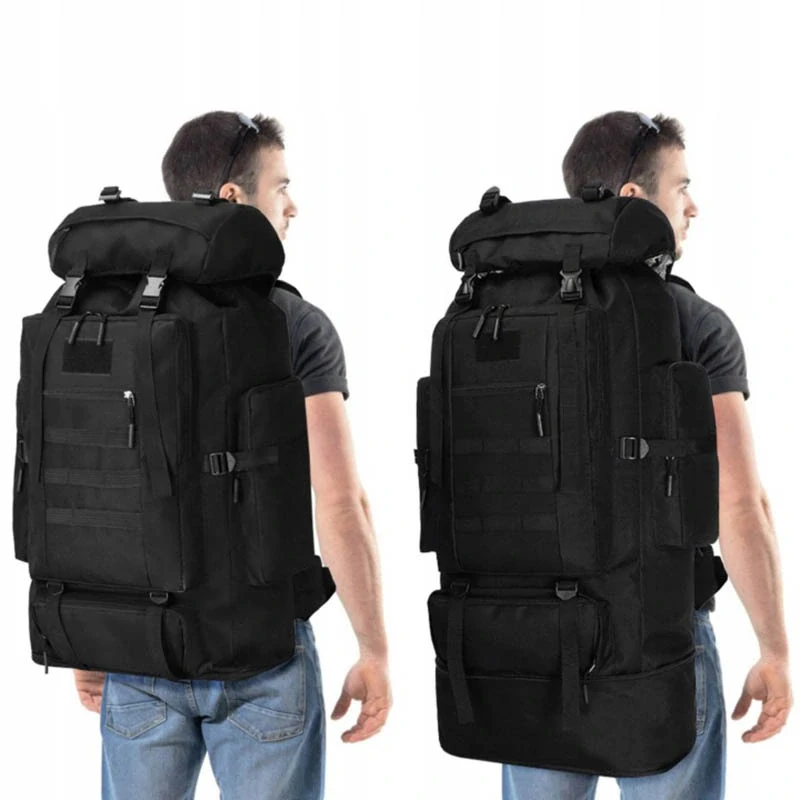 Turistický batoh 100 l na trekking a viacdňové výpravy čierny