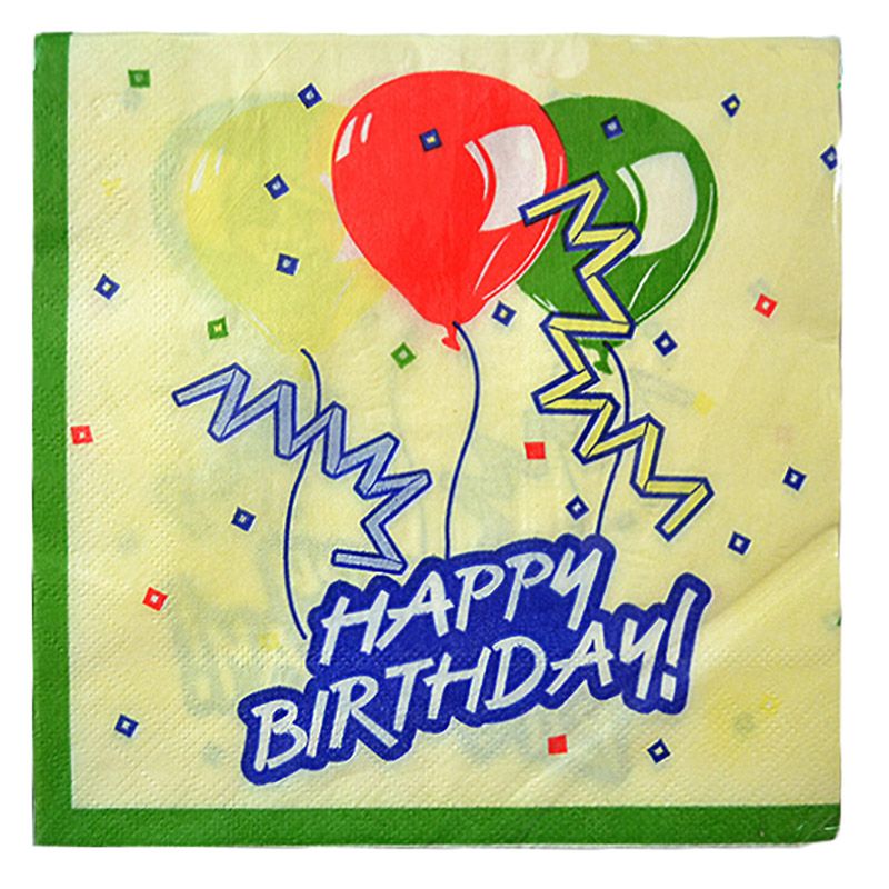 Servítky 32x32cm 20ks Happy birthday baloons