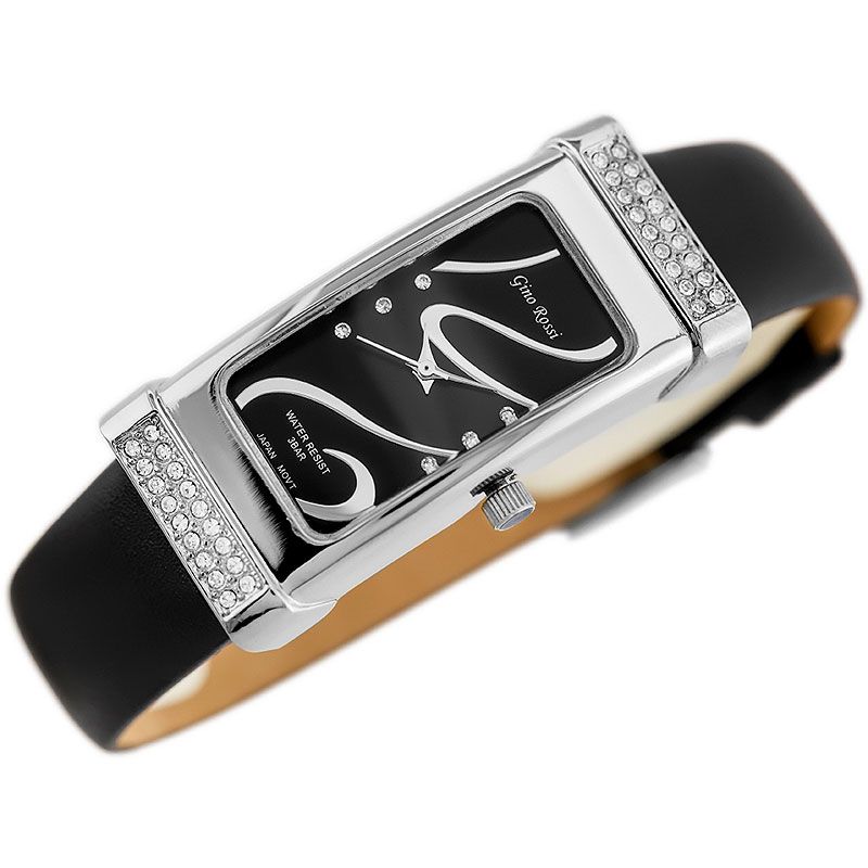 Náramkové hodinky GINO ROSSI - 7459A black/silver