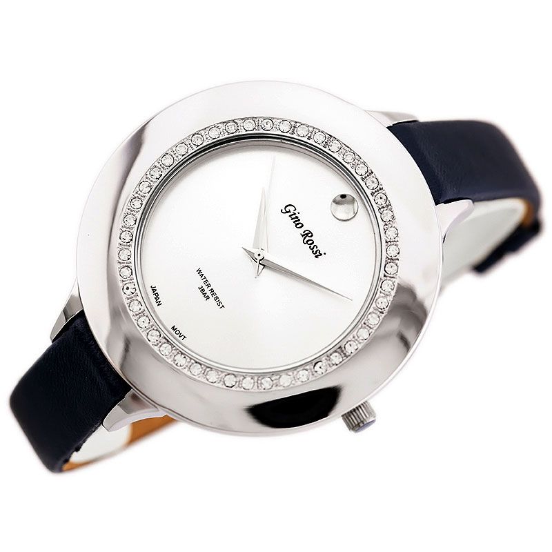 Náramkové hodinky GINO ROSSI - 312A silver/navy