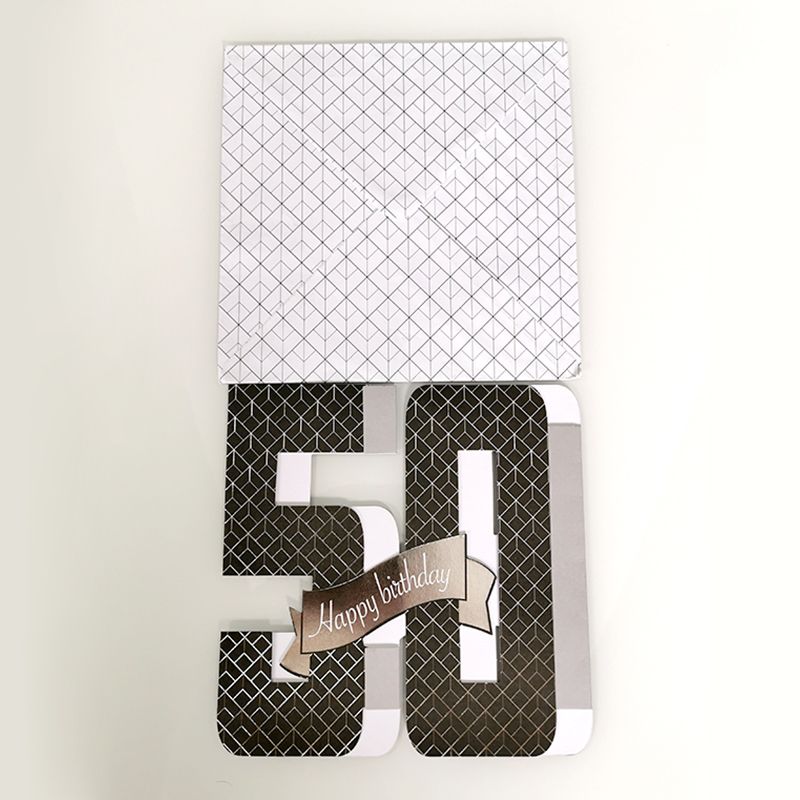 3D karta Happy birthday 50
