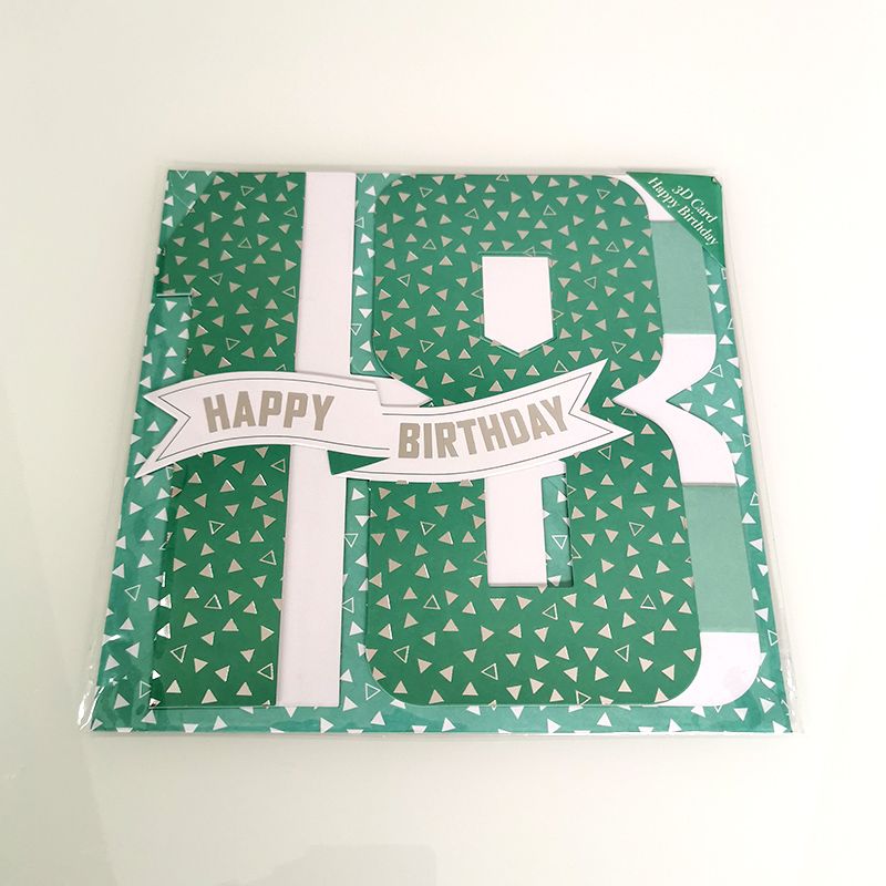 3D karta Happy birthday 18