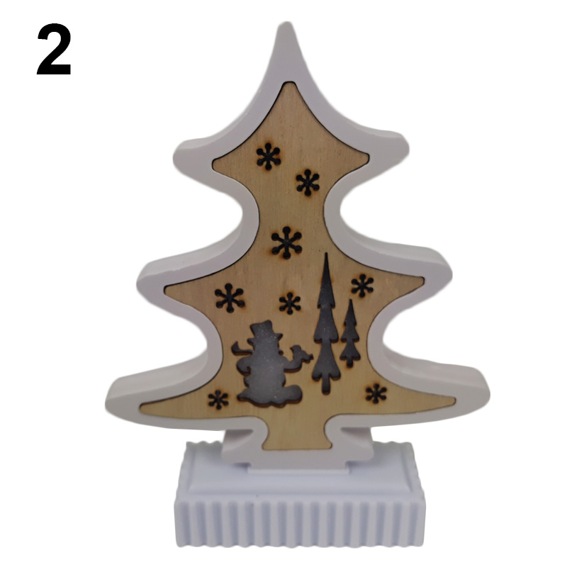 Drevený stromček svietiaci 21cm