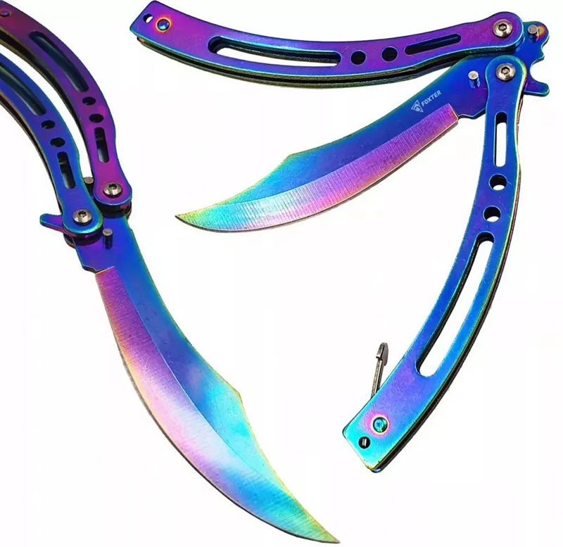 Nôž motýlik Rainbow 23/9cm