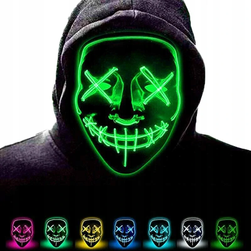 Halloweenska LED maska