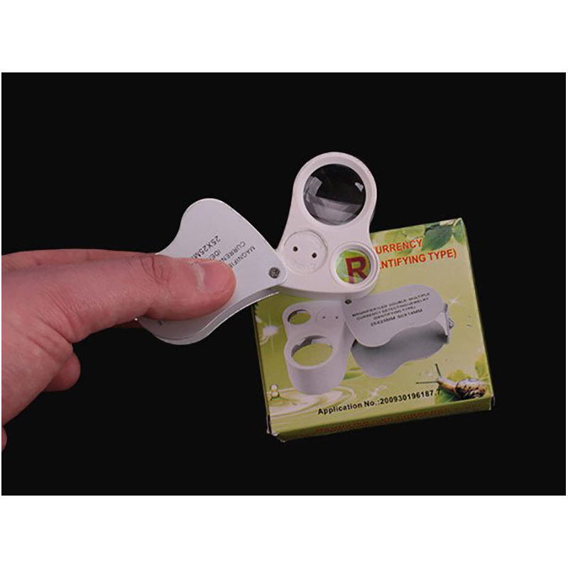Lupa skladacia hliníková UV a LED 25x,50x