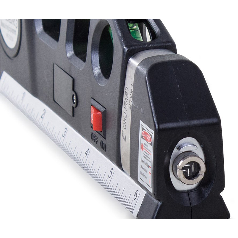 Laserová vodováha s tromi libelami + meter LV03