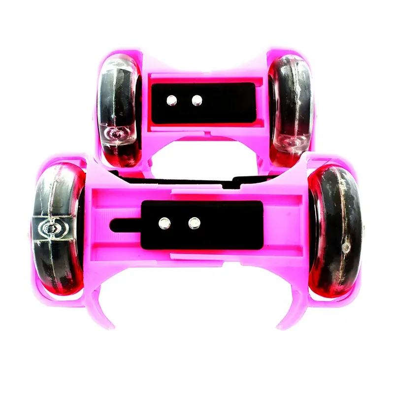 Svietiace kolieska na topánky LED ružové