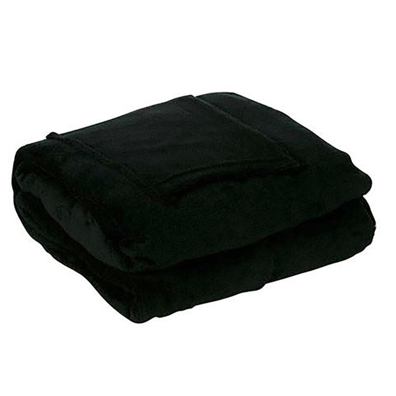Snuggie - Televízna deka s rukávmi 180 x 138 cm čierna