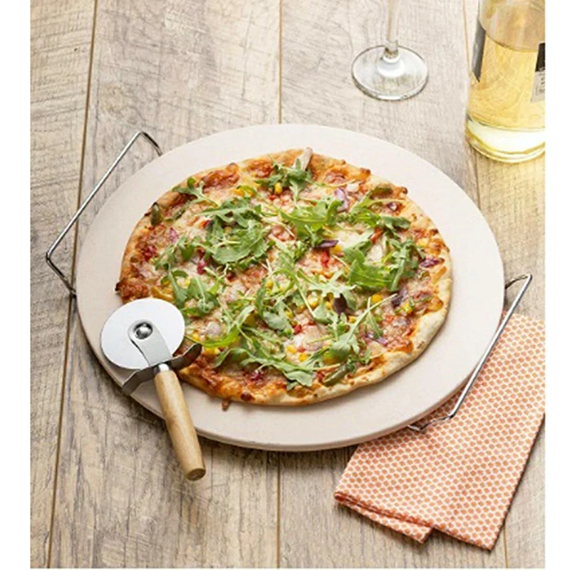 Kameň na pizzu s krájacím kolieskom
