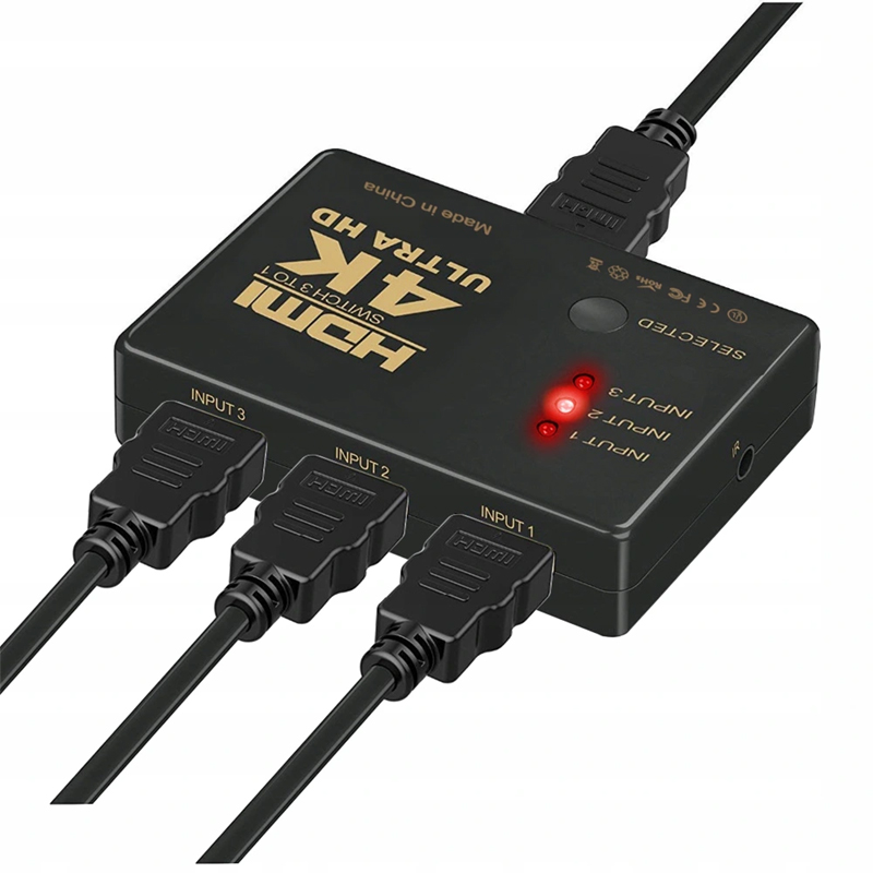 HDMI switch s 3 slotmi s diaľkovým ovládaním