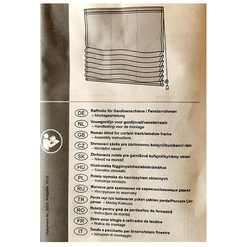 Rímska vyťahovacia záclona My Home 80 × 210 cm biela / červený lem
