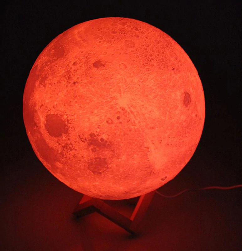 Nočná LED lampa Mesiac 14 cm s diaľkovým ovládaním