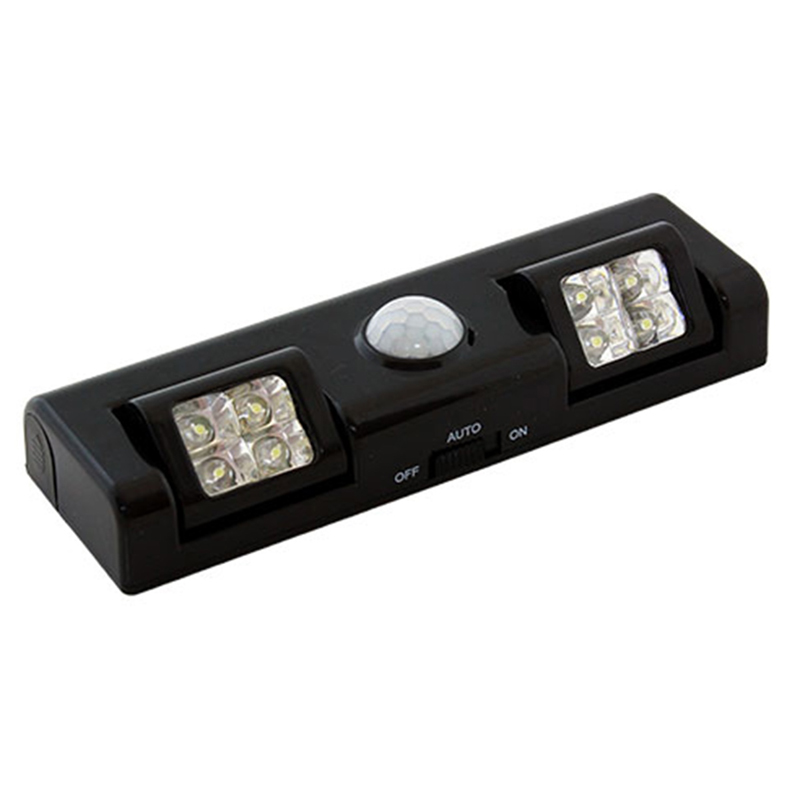 Lampa 8 LED so senzorom pohybu čierna