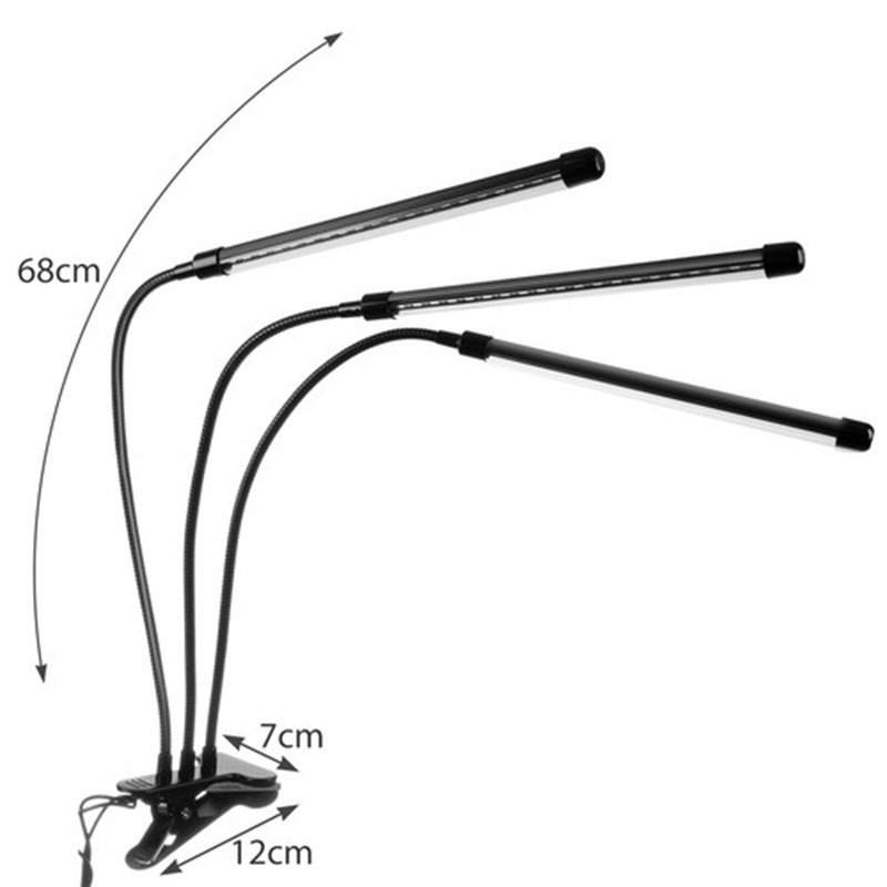 Lampa 20 LED na podporu rastu rastlín 3ks