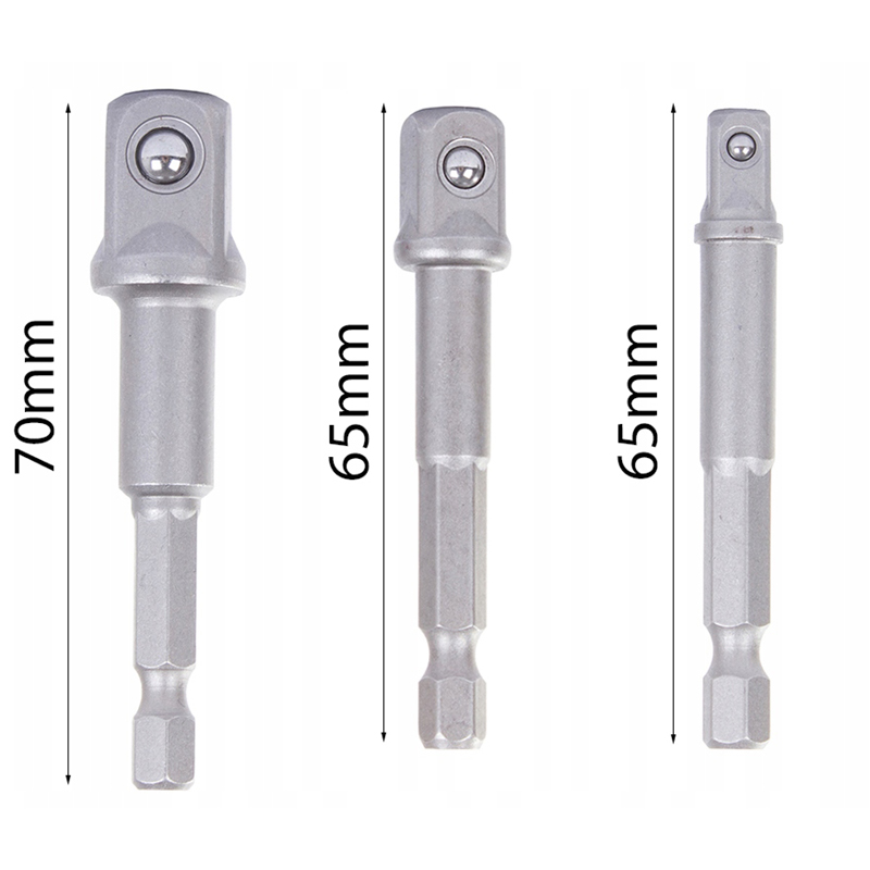 Sada redukcií na hlavice 1/4", 3/8", 1/2"