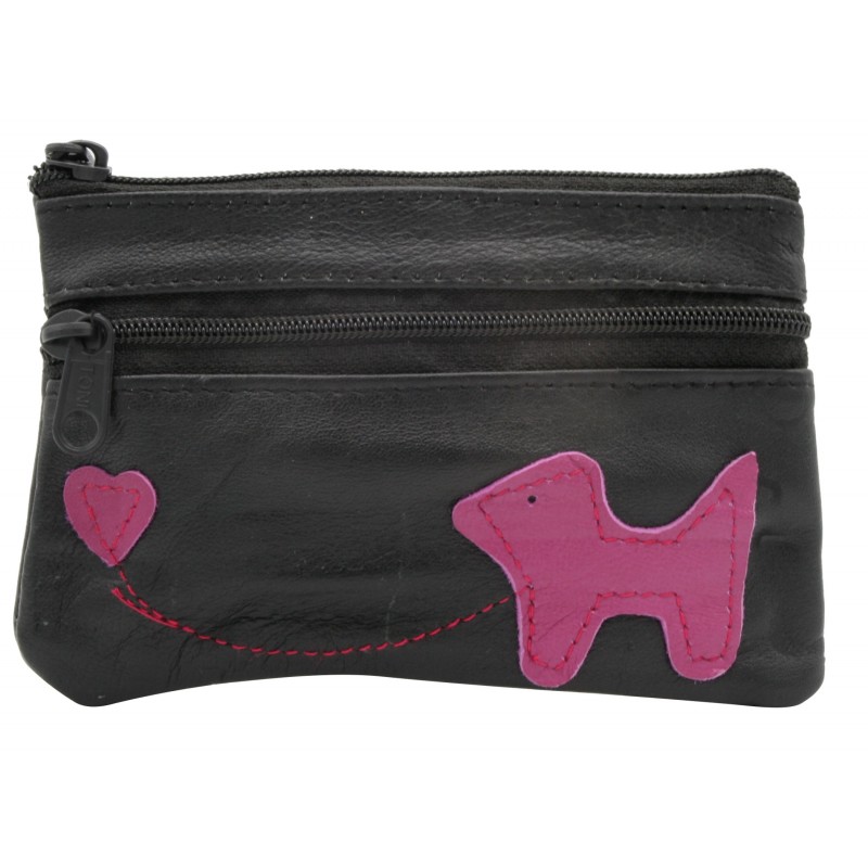 Kožená kľúčenka RL-006A pink dog