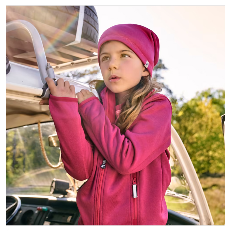 Polartec® - Detská strečová fleesová bunda ružová 140/146