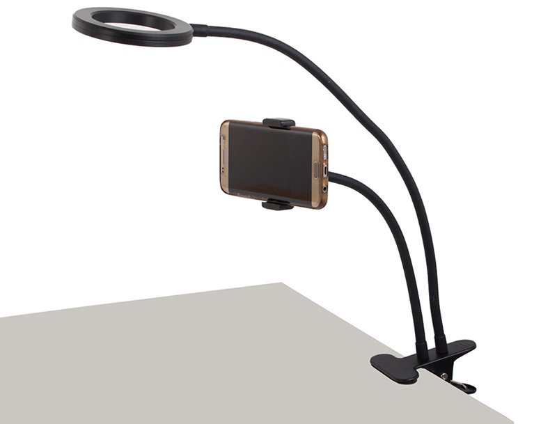 Kancelárska lampa 24LED s držiakom na mobil