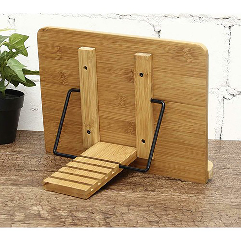 Stojan na notebook, knihu, tablet skladací bambusový