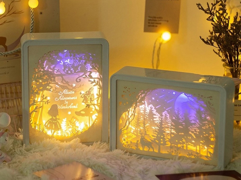 Nočná lampa v tvare tabule 3D dotyková RGB