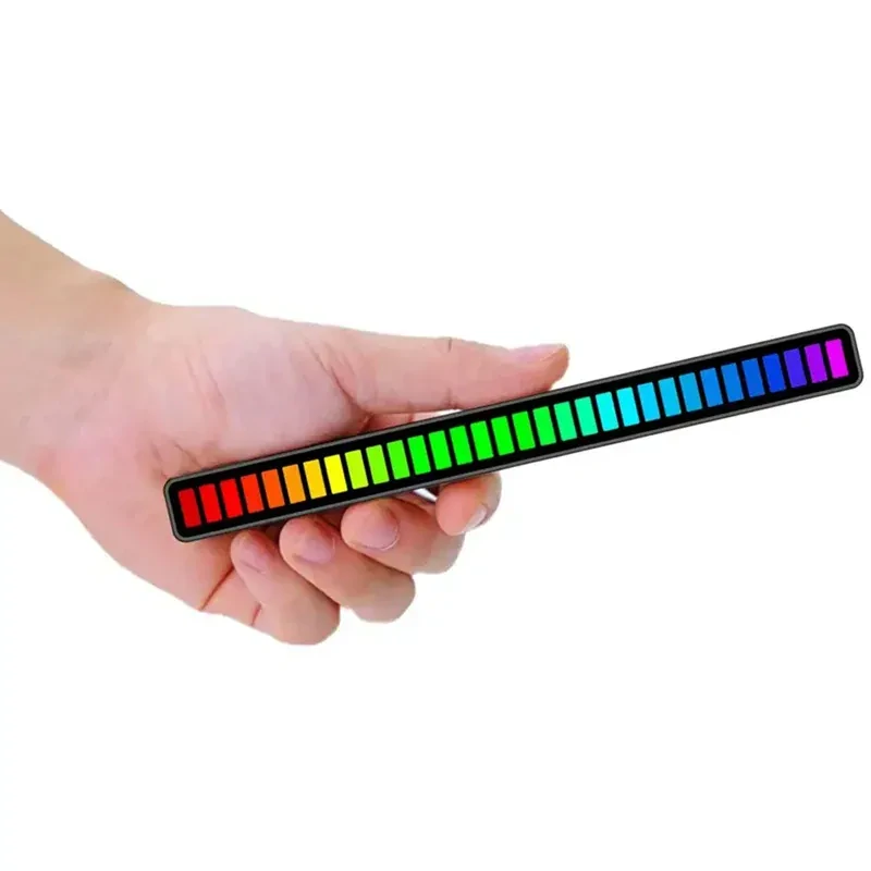 LED panel reagujúci na zvuk na batérie čierny