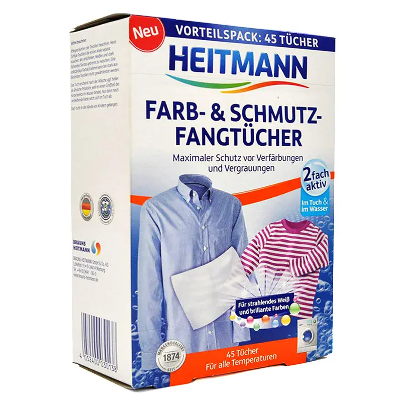 HEITMANN - Utierky proti zafarbeniu prádla 45 ks