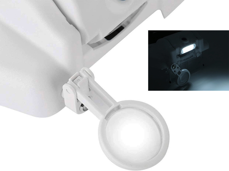 Náhlavná lupa s 3xLED podsvietením a vymeniteľnými šošovkami MG81000-G