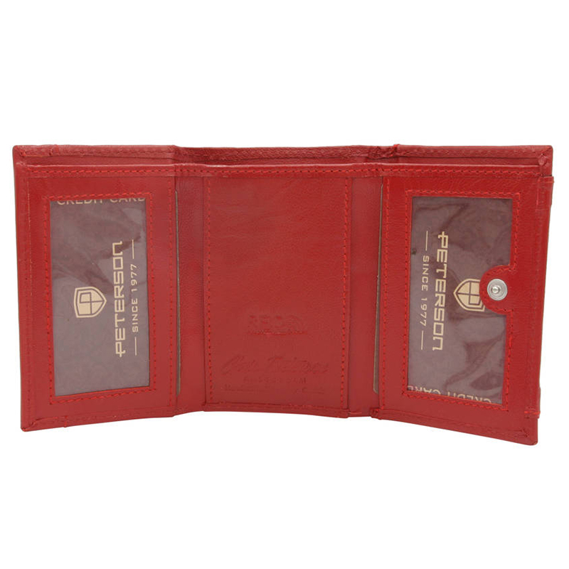 Peterson - Peňaženka kožená dámska RD-AL5617-GCL-4512 RED