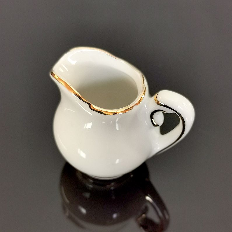 Reutter Porzelan - Porcelánový mliečnik so zlatým lemovaním 5cm