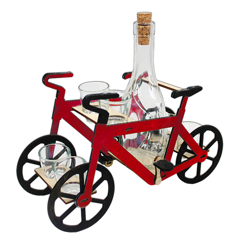 Darčeková sada Bar s fľašou a pohárikmi Bicykel