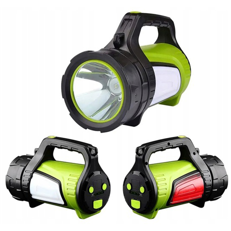 Nabíjateľná LED baterka s červeným výstražným svetlom