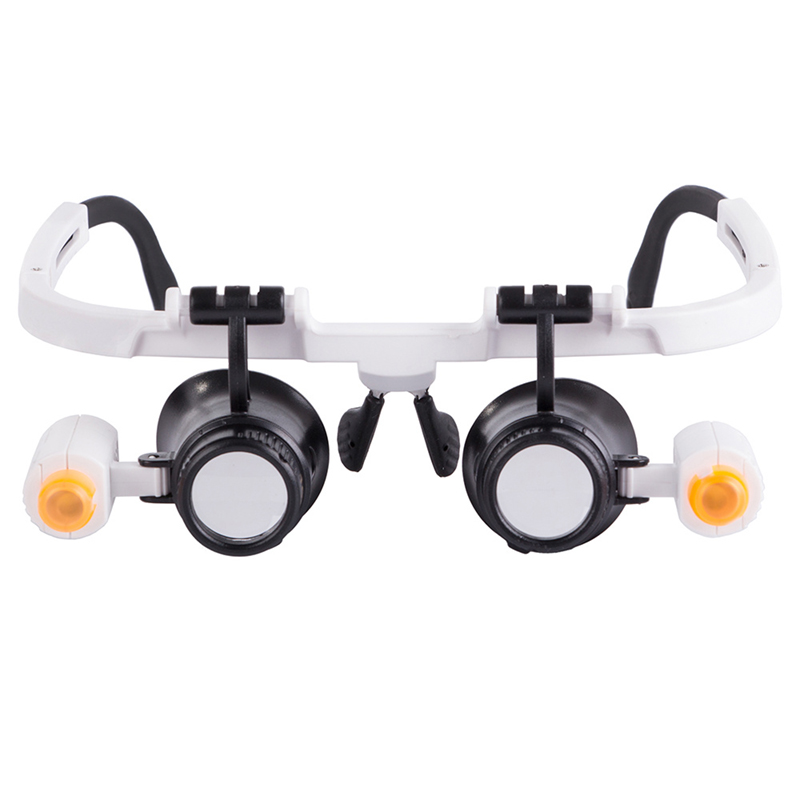 Náhlavná lupa okuliare s 2LED osvetlením 25x