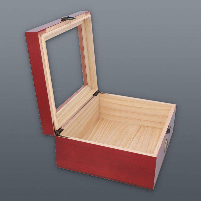 Gentelo - Box s vlhkomerom zo sosnového dreva hnedý : 26x22x11cm