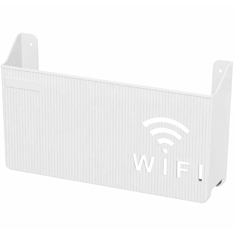 Nástenný stojan na router biely