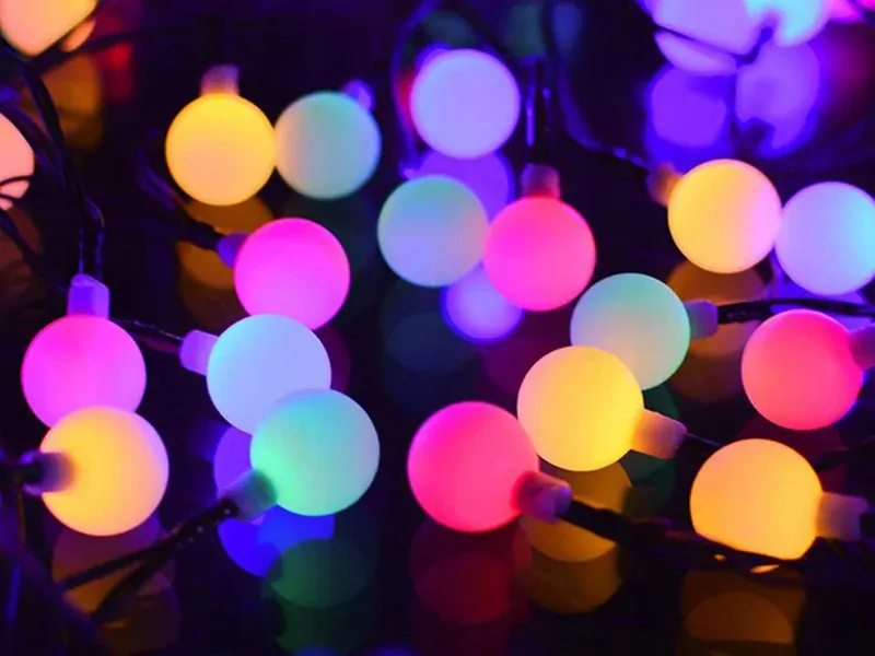 Záhradná solárna girlanda 40 LED multikolor