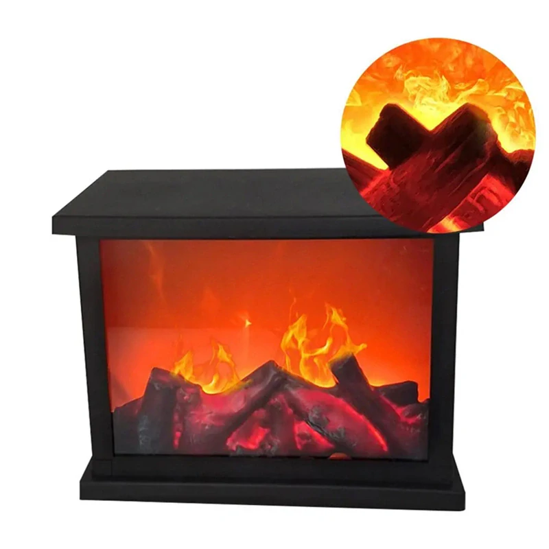 Dekoratívny 3D krb USB s imitáciou ohňa 25x17x13cm