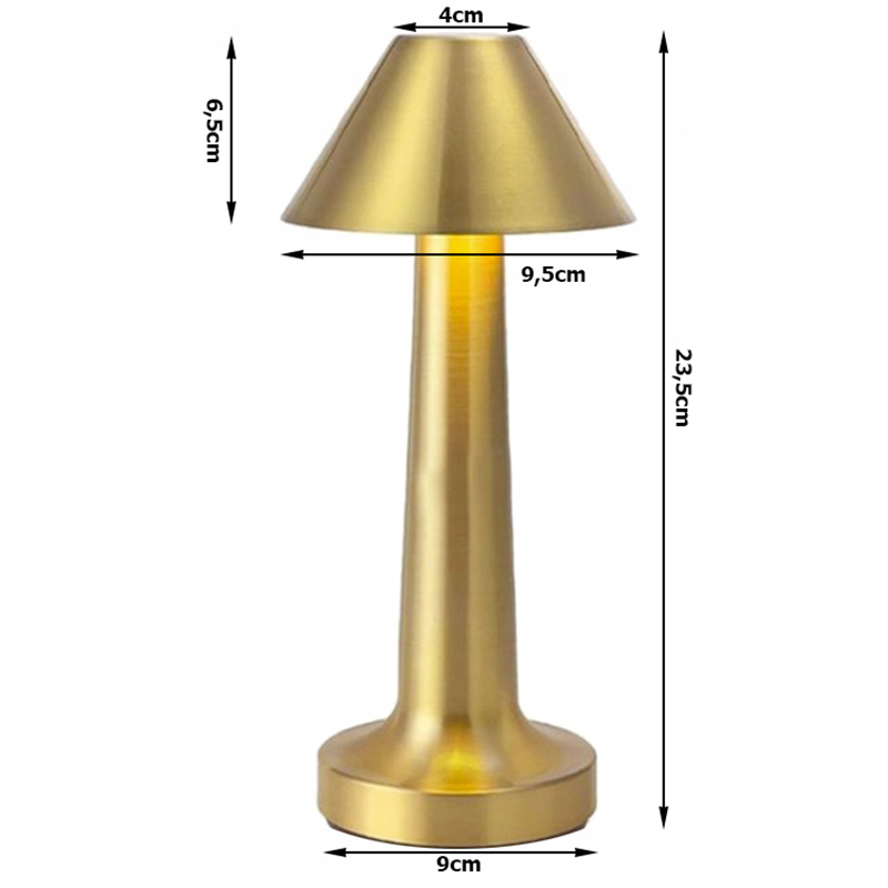 Stolná lampa A12 dotyková 23cm 3W USB
