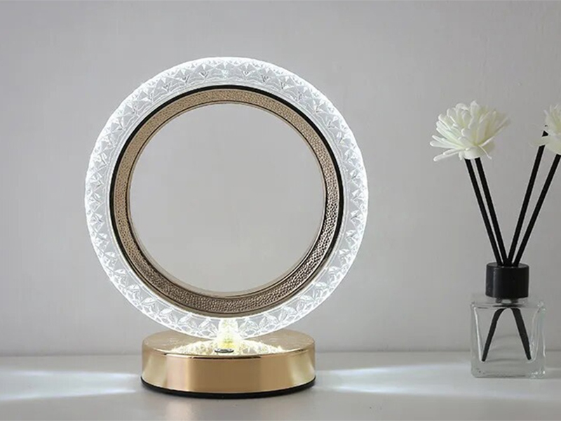 Stolná LED lampa Prsteň RGB 18cm USB