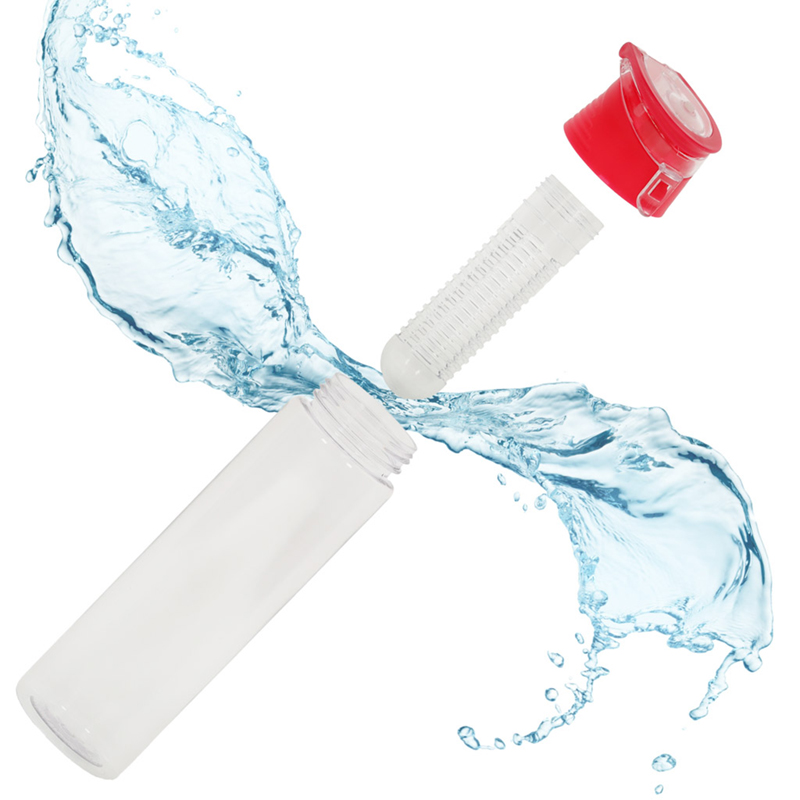 Fľaša na nápoje s ovocím 800ml ružová
