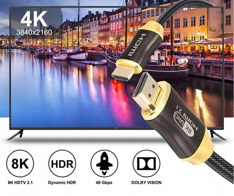 Kábel HDMI 2.1 UHD 8K Gold 1,5m
