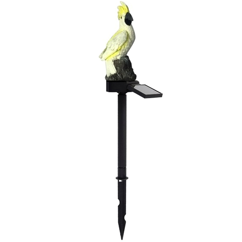 Záhradná solárna lampa Papagáj 13cm