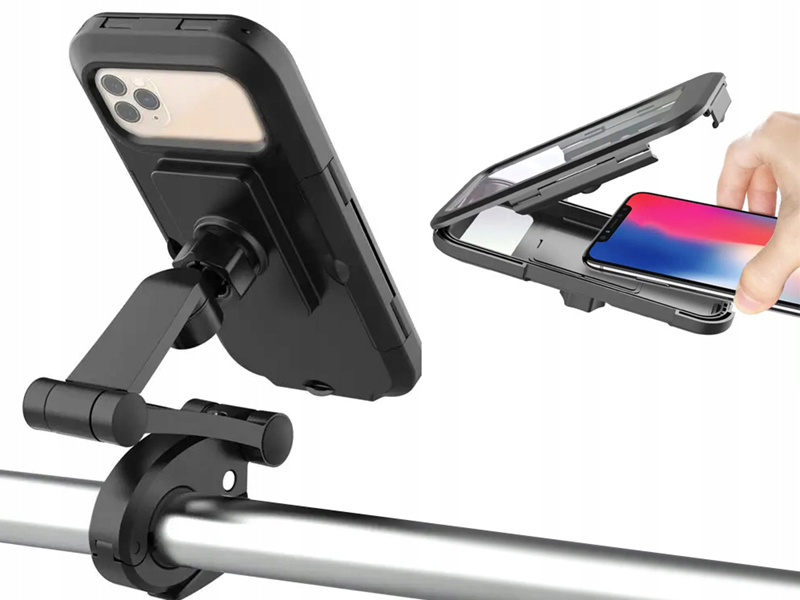 Držiak telefónu na bicykel otočný