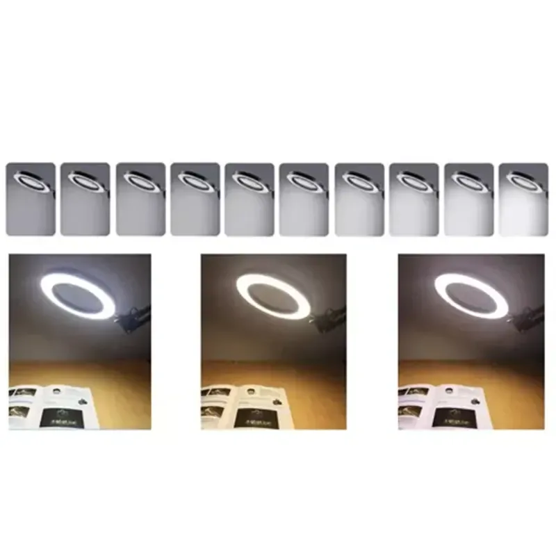 Stolná lupa s LED lampou a flexibilným ramenom čierna