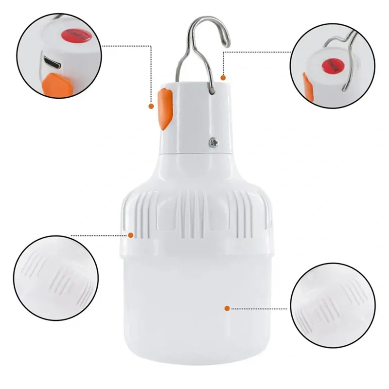 Závesná kempingová lampa LED USB