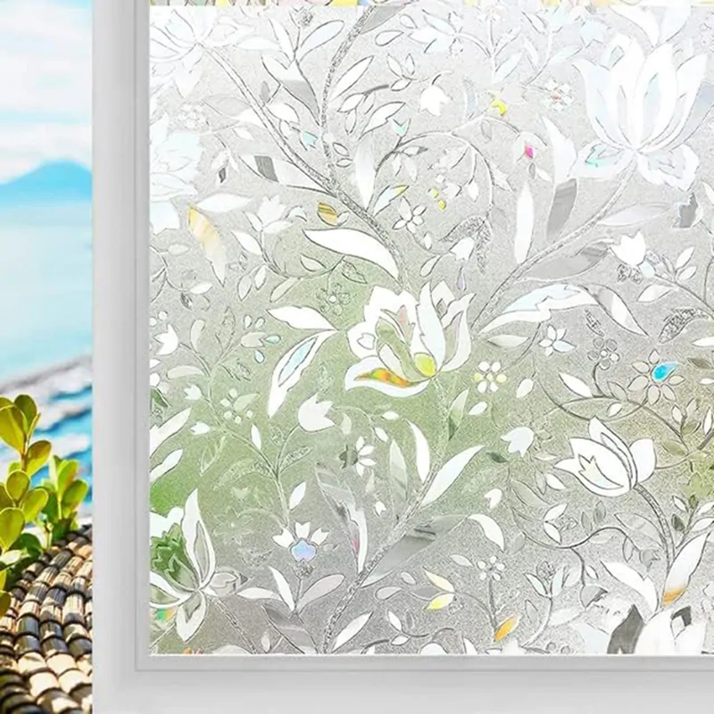Dekoratívna lepiaca fólia na okno Kvety 200x45cm