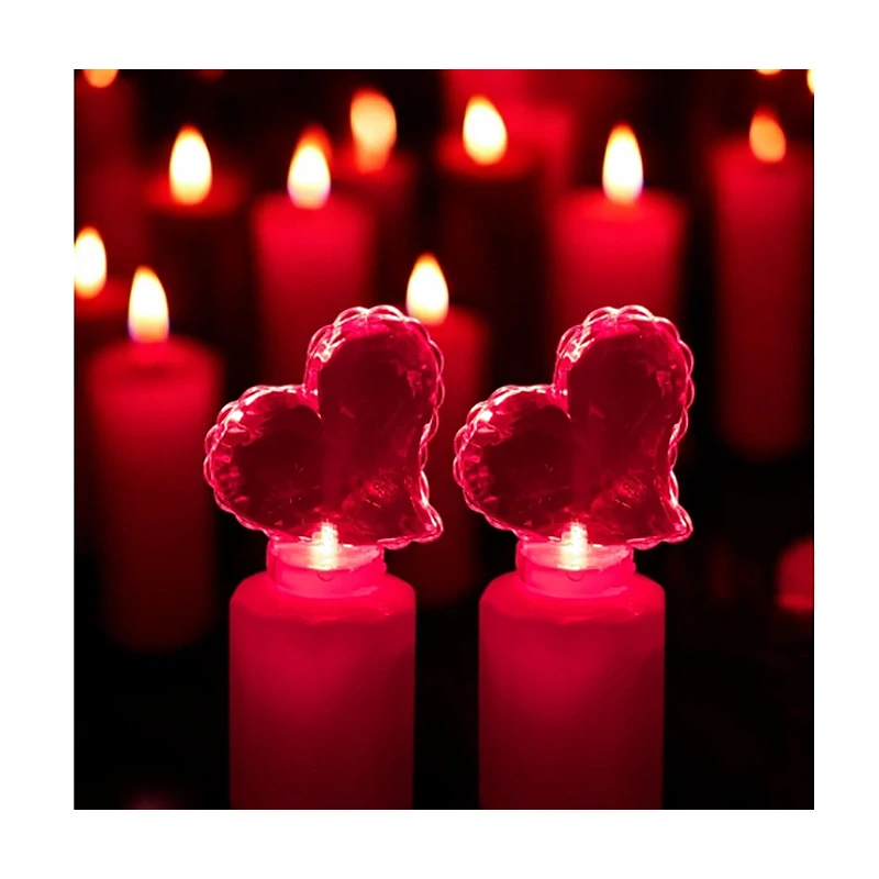 Srdce - Sviečka LED na batérie 14 cm